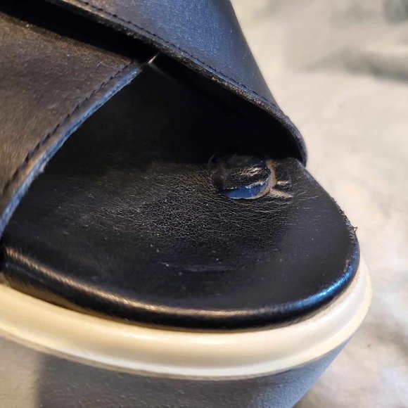 Aldo Noveglia Platform Sandals Black and White VERY GOOD with Box made in Italy - Picture 10 of 10